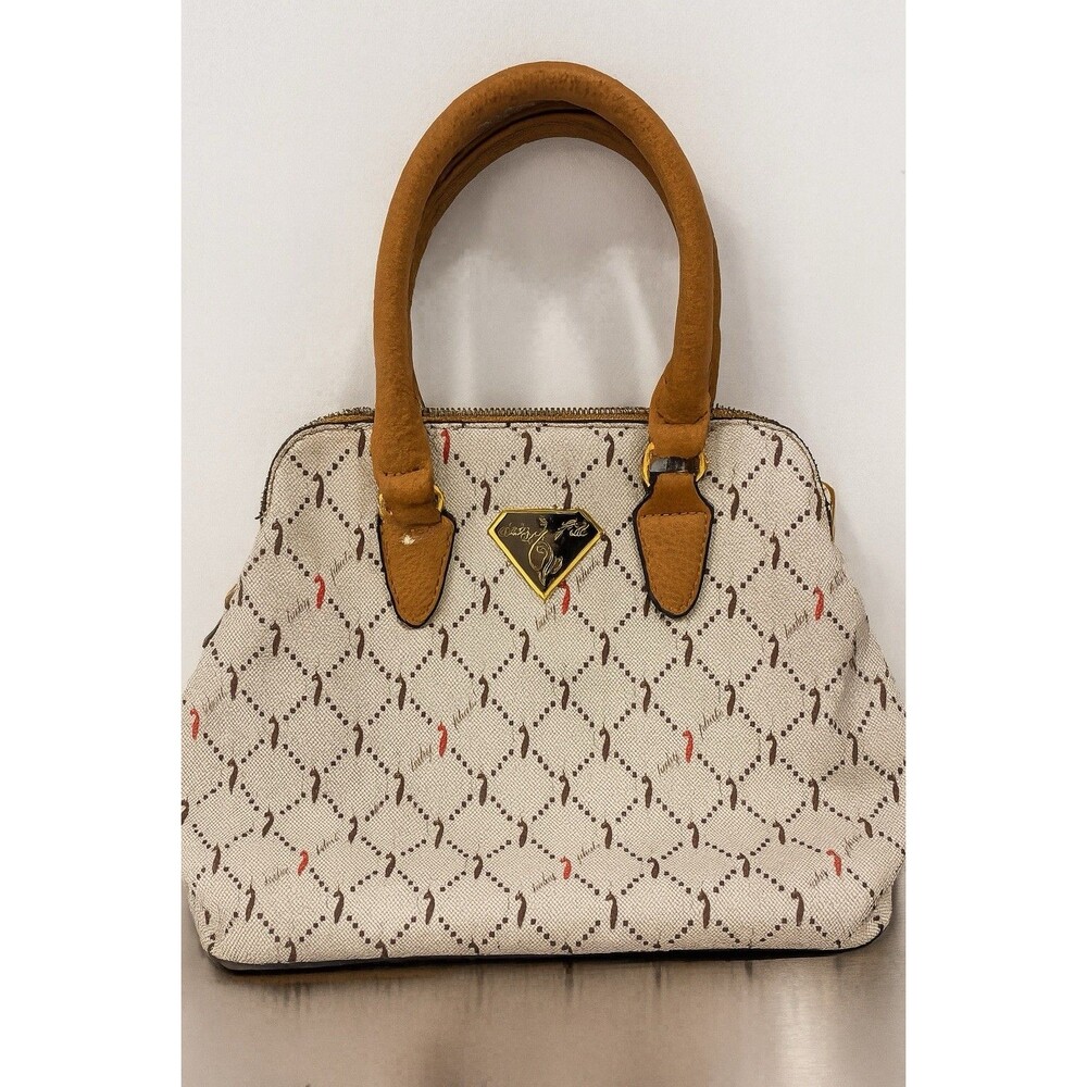 Vintage Retro Y2K 2000s Purse Cat Pattern Baby Phat Small Arm Tote by Kimora Lee